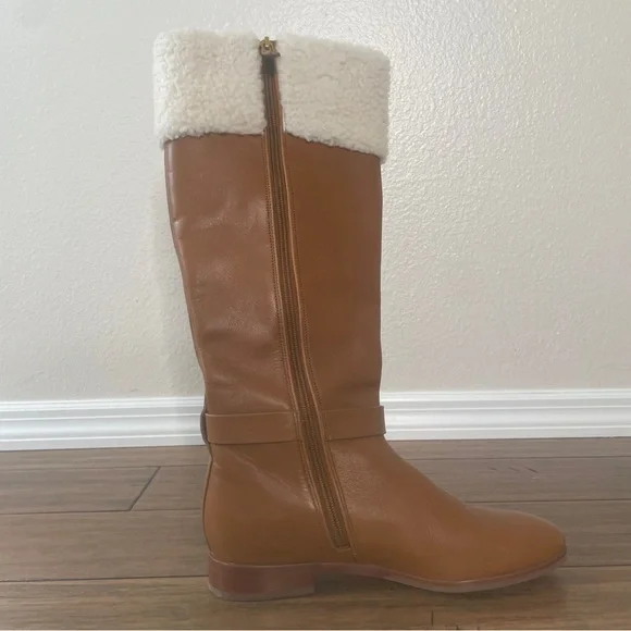 Tory Burch boots Shearling Leather Everly boots tall knee high boots luxury boot - Picture 11 of 16